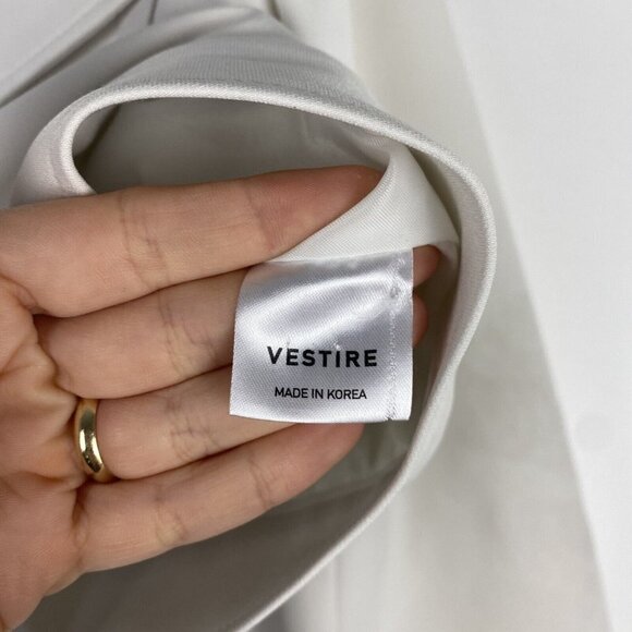 Vestire Women's Boxy Cropped Utility Jacket Size S ? Cream White - Picture 4 of 9